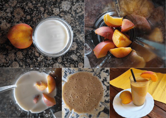 peach smoothie step by step