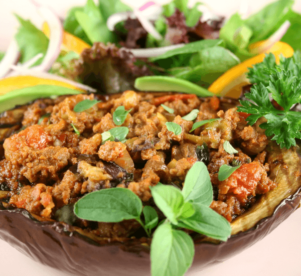 aubergines stuffed with tuna