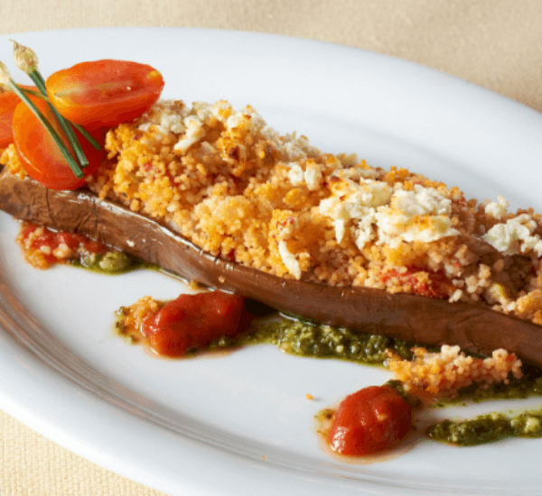 aubergines stuffed with cuscus