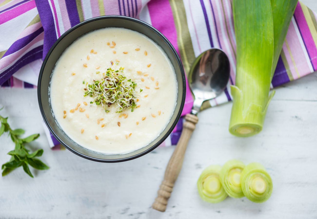 Leek and pear cream, a light recipe perfect for dinner