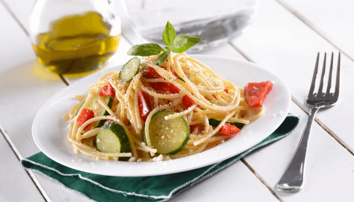 recipe for spaghetti with vegetables and vegetables